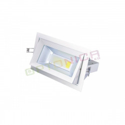 OPTONICA 30W LED COB DOWNLIGHT RETTANGOLARE, ROTATABLE, LUCE BIANCA CALDA