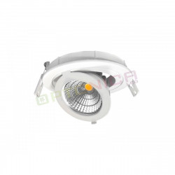 OPTONICA 12W LED COB DOWNLIGHT TONDO, REGOLABILE, LUCE CALDA 2700K
