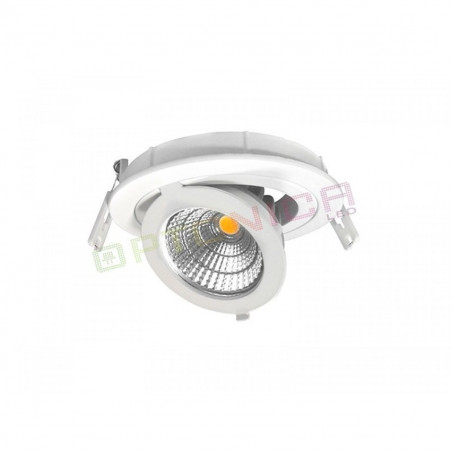 OPTONICA 12W LED COB DOWNLIGHT TONDO, REGOLABILE, LUCE CALDA 2700K