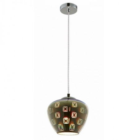 OPTONICA  3D GLASS PENDANT - CHROME SQUARE D200xH165mm