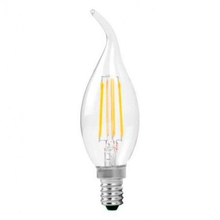 OPTONICA  LED CANDELA C35 4W 400LM E14 175-265V LUCE CALDA 2700K - FILAMENTO