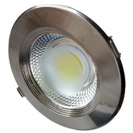 OPTONICA  20W LED COB DOWNLIGHT ROUND, LUCE BIANCA FREDDA - INOX