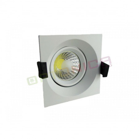 OPTONICA  8W LED COB DOWNLIGHT SQUARE, ROTATABLE, LUCE BIANCA FREDDA