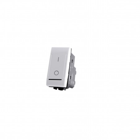INTERRUTTORE BIPOLARE 01 (16A-250V) 802B COMPATIBILE BTICINO LIVING INTERNATIONAL E LIGHT BIANCO