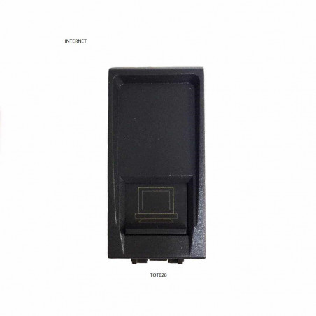 PRESA TELEFONICA 828N COMPATIBILE BTICINO LIVING INTERNATIONAL NERO