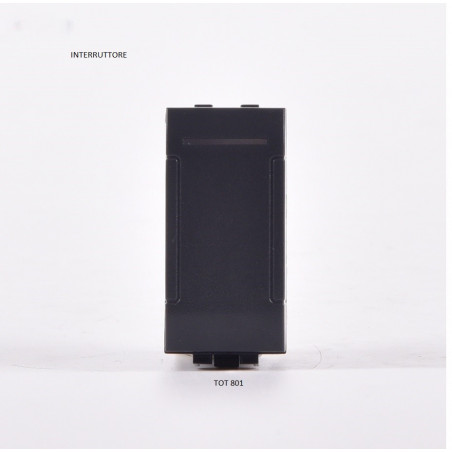 INTERRUTTORE UNIPOLARE (16A-250V) 801N COMPATIBILE BTICINO LIVING INTERNATIONAL NERO