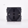 PRESA SCHUKO UNIVERSALE (16A-250V) 814N COMPATIBILE LIVING INTERNATIONAL NERO