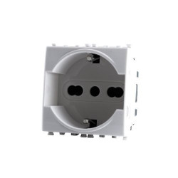 PRESA SCHUKO 614B COMPATIBILE VIMAR PLANA BIANCA