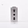 PRESA BIVALENTE (10A-250V) 2P+T 818N COMPATIBILE BTICINO LIVING INTERNATIONAL ARGENTO