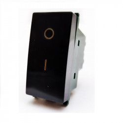 INTERRUTTORE BIPOLARE 602N COMPATIBILE VIMAR PLANA NERO