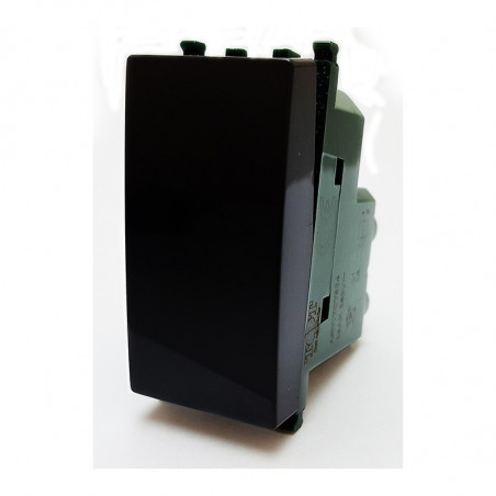 PULSANTE 605N COMPATIBILE VIMAR PLANA NERO