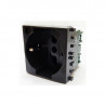 PRESA SCHUKO 614N COMPATIBILE VIMAR PLANA NERA