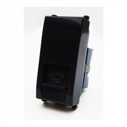 PRESA TELEFONO 623N COMPATIBILE VIMAR PLANA NERA