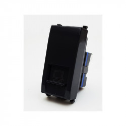 CONNETTORE DI RETE RJ45 (PRESA INTERNET) 627N COMPATIBILE VIMAR PLANA NERO