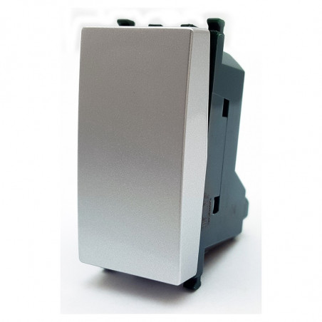 INTERRUTTORE 601A COMPATIBILE VIMAR PLANA ARGENTO