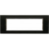 PLACCA 8007BL-2 7P NERA COMPATIBILE BTICINO LIVING INTERNATIONAL E LIGHT IN VETRO