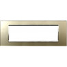 PLACCA 8007BL-4 7P CHAMPAGNE COMPATIBILE BTICINO LIVING INTERNATIONAL E LIGHT IN VETRO