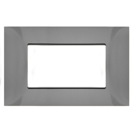 PLACCA 3 POSTI COMPATIBILE VIMAR GRIGIO SCURO