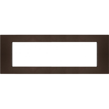 PLACCA 7 POSTI COMPATIBILE VIMAR BRONZO