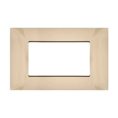 PLACCA 3 POSTI COMPATIBILE VIMAR CHAMPAGNE