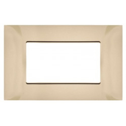 PLACCA 7 POSTI COMPATIBILE VIMAR CHAMPAGNE