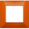 PLACCA 2 POSTI COMPATIBILE VIMAR ARANCIO