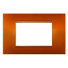 PLACCA 3 POSTI COMPATIBILE VIMAR ARANCIO