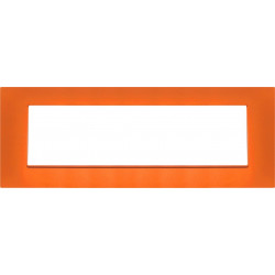 PLACCA 7 POSTI COMPATIBILE VIMAR ARANCIO