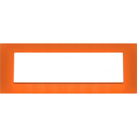 PLACCA 7 POSTI COMPATIBILE VIMAR ARANCIO