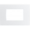PLACCA 1003-1 3P BIANCA COMPATIBILE BTICINO LIVING INTERNATIONAL LIGHT IN TECNOPOLIMERO
