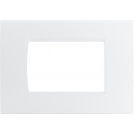 PLACCA 1004-1 4P BIANCA COMPATIBILE BTICINO LIVING INTERNATIONAL LIGHT IN TECNOPOLIMERO