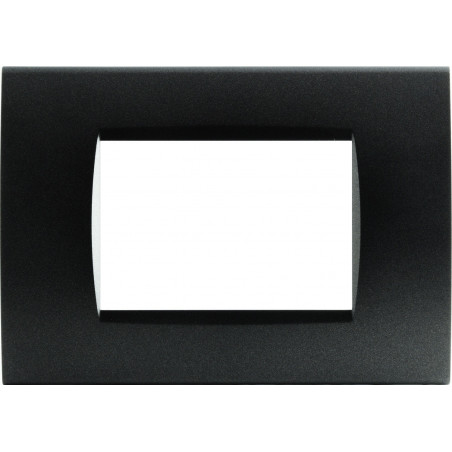 PLACCA 1004-2 4P NERO COMPATIBILE BTICINO LIVING INTERNATIONAL LIGHT IN TECNOPOLIMERO
