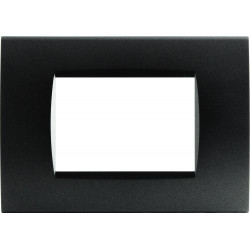 PLACCA 1007-2 7P NERO COMPATIBILE BTICINO LIVING INTERNATIONAL LIGHT IN TECNOPOLIMERO