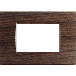 PLACCA 1004-3 4P CILIEGIO COMPATIBILE BTICINO LIVING INTERNATIONAL LIGHT IN TECNOPOLIMERO