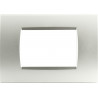 PLACCA 1003-4 3P GRIGIO CHIARO COMPATIBILE BTICINO LIVING INTERNATIONAL LIGHT IN TECNOPOLIMERO