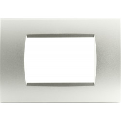 PLACCA 1004-4 4P GRIGIO CHIARO COMPATIBILE BTICINO LIVING INTERNATIONAL LIGHT IN TECNOPOLIMERO