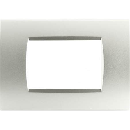 PLACCA 1004-4 4P GRIGIO CHIARO COMPATIBILE BTICINO LIVING INTERNATIONAL LIGHT IN TECNOPOLIMERO