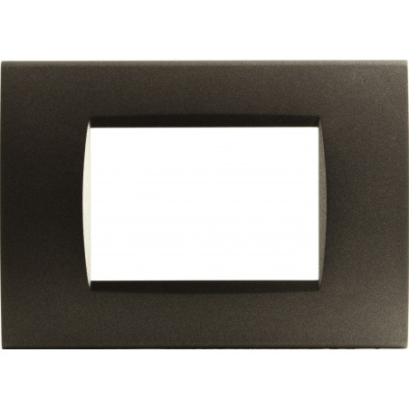 PLACCA 1003-7 3P TESTA DI MORO COMPATIBILE BTICINO LIVING INTERNATIONAL LIGHT IN TECNOPOLIMERO