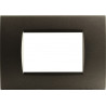 PLACCA 1004-7 4P TESTA DI MORO COMPATIBILE BTICINO LIVING INTERNATIONAL LIGHT IN TECNOPOLIMERO