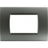 PLACCA 1004-8 4P GRIGIO SCURO COMPATIBILE BTICINO LIVING INTERNATIONAL LIGHT IN TECNOPOLIMERO