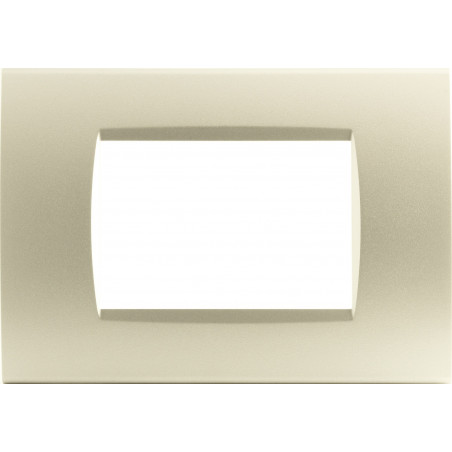 PLACCA 1007-11 7P CHAMPAGNE COMPATIBILE BTICINO LIVING INTERNATIONAL E LIGHT IN TECNOPOLIMERO