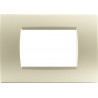 PLACCA 1007-11 7P CHAMPAGNE COMPATIBILE BTICINO LIVING INTERNATIONAL E LIGHT IN TECNOPOLIMERO