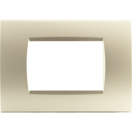 PLACCA 1003-13 3P ORO COMPATIBILE BTICINO LIVING INTERNATIONAL E LIGHT IN TECNOPOLIMERO