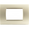 PLACCA 1003-13 3P ORO COMPATIBILE BTICINO LIVING INTERNATIONAL E LIGHT IN TECNOPOLIMERO