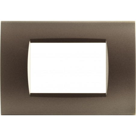 PLACCA 1003-14 3P BRONZO COMPATIBILE BTICINO LIVING INTERNATIONAL E LIGHT IN TECNOPOLIMERO