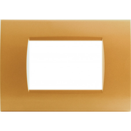 PLACCA 1003-16 3P ARANCIO COMPATIBILE BTICINO LIVING INTERNATIONAL E LIGHT IN TECNOPOLIMERO