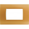 PLACCA 1004-16 4P ARANCIO COMPATIBILE BTICINO LIVING INTERNATIONAL E LIGHT IN TECNOPOLIMERO