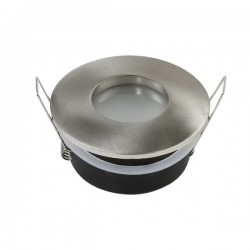 OPTONICA SPOTLIGHT FIXTURE ROUND SATIN NICKEL GU10-SOCKET BLACK IP20 MAX-35W