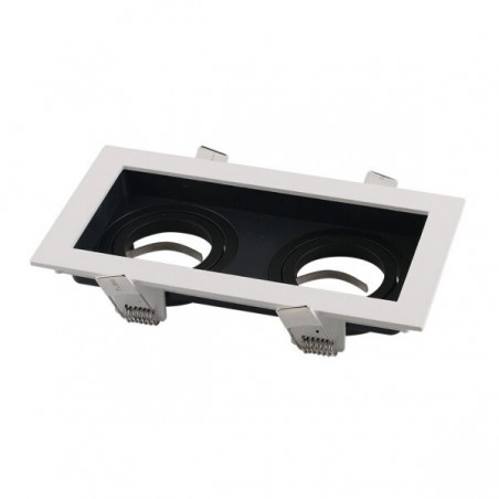 OPTONICA Spotlight Fixture Square Aluminium White/Black Max 35W 2015