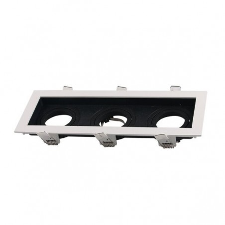 OPTONICA Spotlight Fixture Square Aluminium White/Black Max 35W 2016